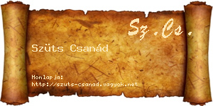 Szüts Csanád névjegykártya