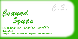 csanad szuts business card